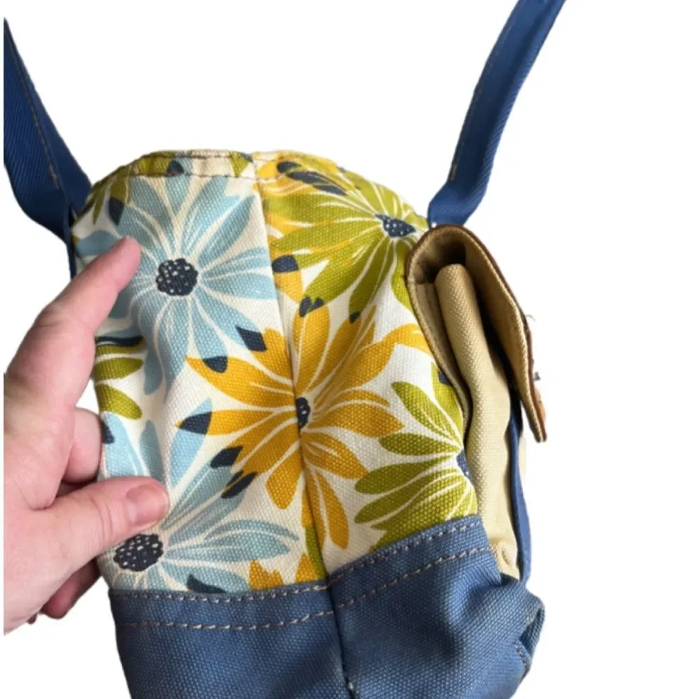 Franco Sarto bold floral cotton canvas satchel bag